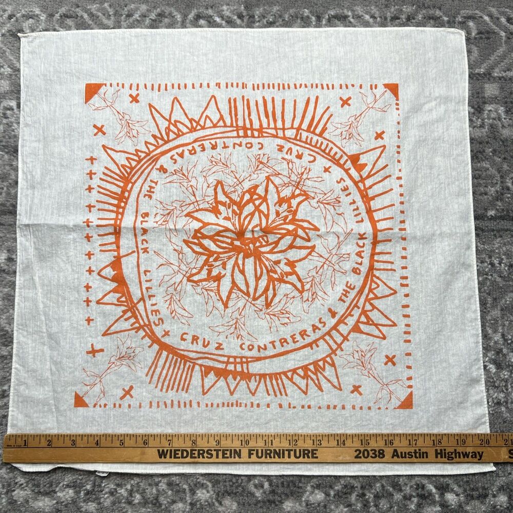 The Black  Lillies Cruz Contreras Concert Merch Bandana Square Scarf Band - Picture 3 of 5